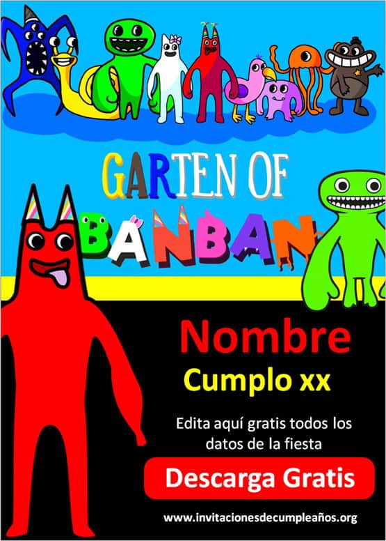 invitacion garden of banban Template